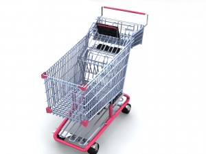 digital shopping cart Model 3D