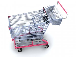 digital shopping cart Model 3D