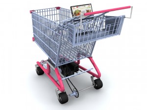 digital shopping cart Model 3D