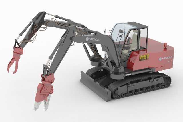 hitachi astaco zx450tf Model 3D .c4d .max .obj .3ds .fbx .stl .blend
