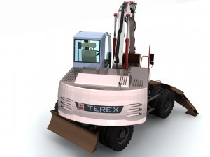 terex tw 170 excavator 3D 모델