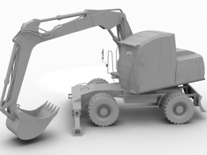terex tw 170 excavator 3D 모델