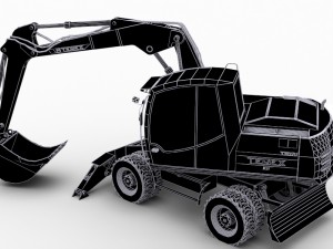 terex tw 170 excavator 3D 모델