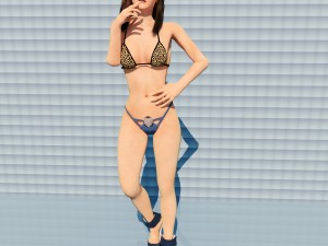 sarah full body rigged biped plus custom bones Model 3D