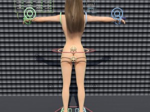 sarah full body rigged biped plus custom bones Model 3D