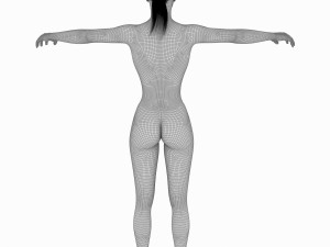 sarah full body rigged biped plus custom bones Model 3D