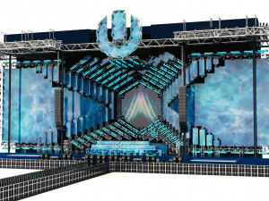 umf- ultra music festival miami main stage 2018 pioneer djm 3D मॉडल