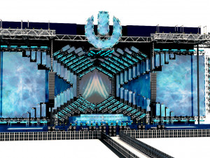 umf- ultra music festival miami main stage 2018 pioneer djm 3D मॉडल