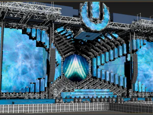 umf- ultra music festiwal miami gł&oacute;wna scena 2018 pionier djm Model 3D