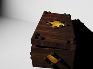 low poly old box 3D Model