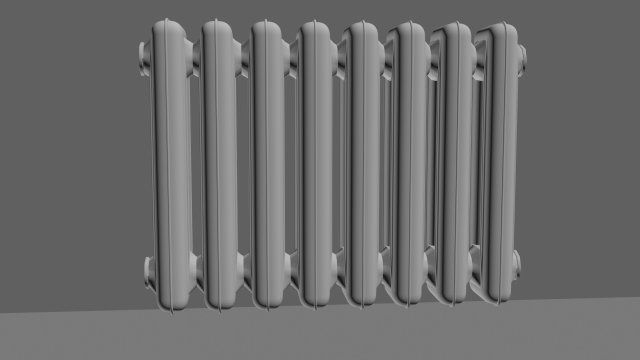 chugunradiator 3D Model .c4d .max .obj .3ds .fbx .stl .blend 