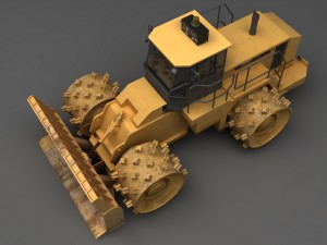 compactor heavy equipment Model 3D