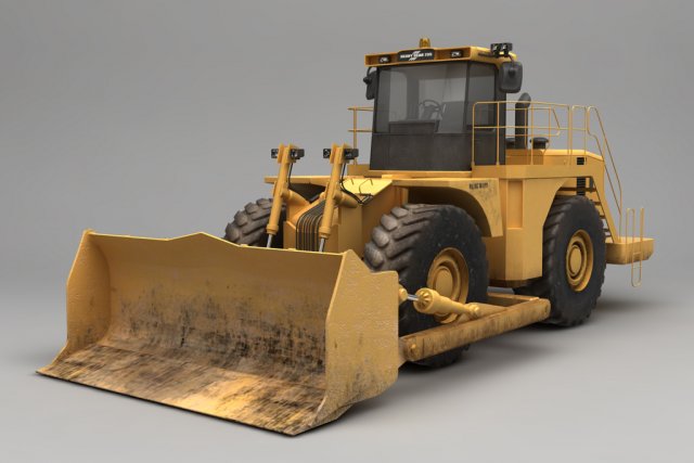 wheel dozer 3D Model .c4d .max .obj .3ds .fbx .stl .blend