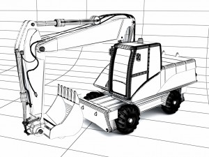 excavator 3D 模型