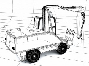 excavator 3D 模型