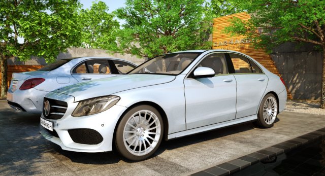 mercedes benz c205 car4arch vol1 3D Model .c4d .max .obj .3ds .fbx .stl .blend