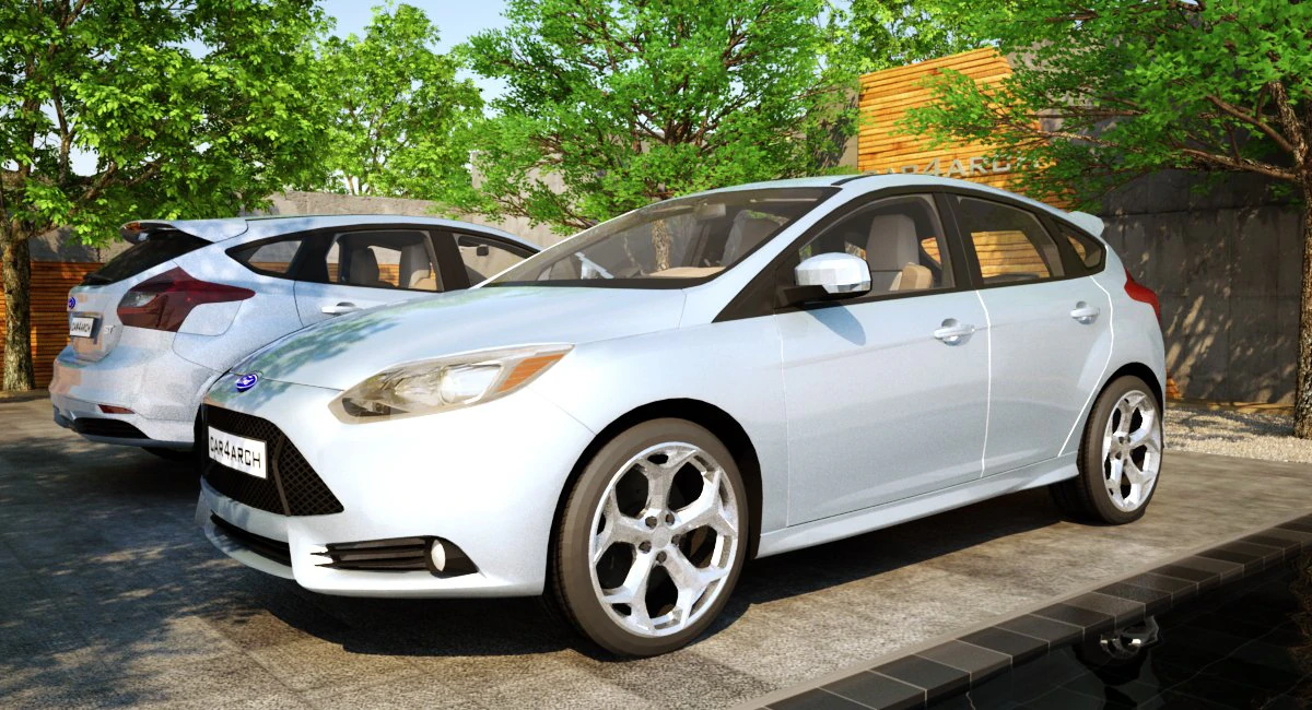 ford focus car4arch vol1 3D Model .c4d .max .obj .3ds .fbx .stl .blend