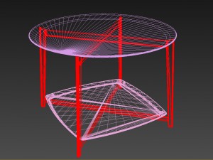 flexform double table 3D Model