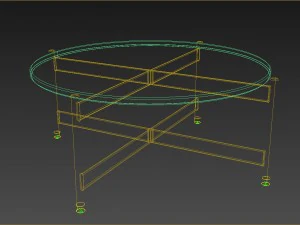 angelucci crossbar table d970 3D Model