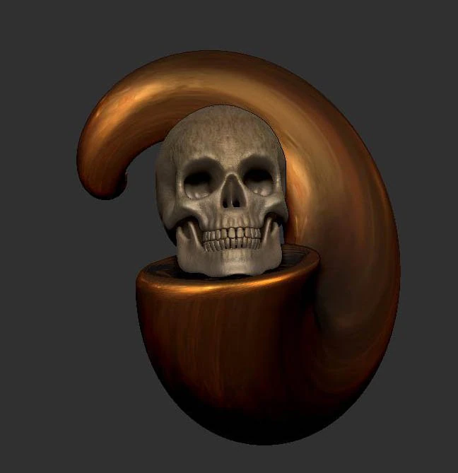 cr&acirc;nio Modelo 3D .c4d .max .obj .3ds .fbx .stl .blend 