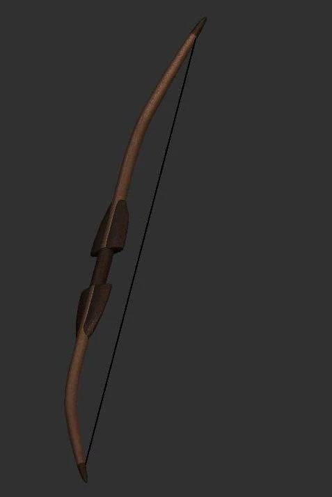 bow and arrow 3D Model .c4d .max .obj .3ds .fbx .stl .blend 