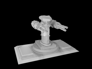 anti-air turret 3D मॉडल