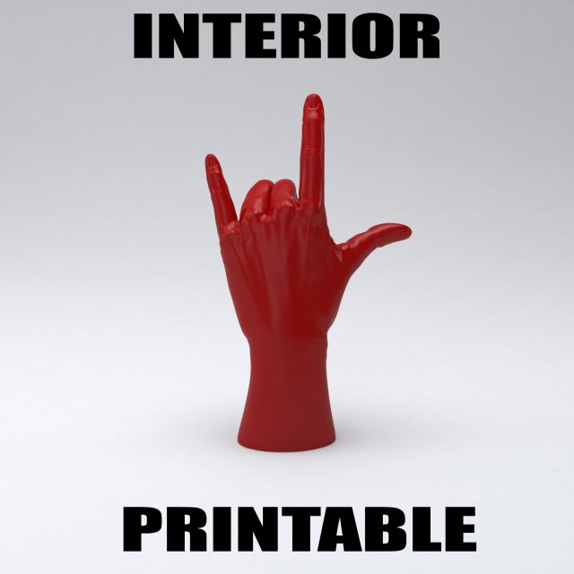 handrockprintable 3D Print Model .c4d .max .obj .3ds .fbx .stl .blend 