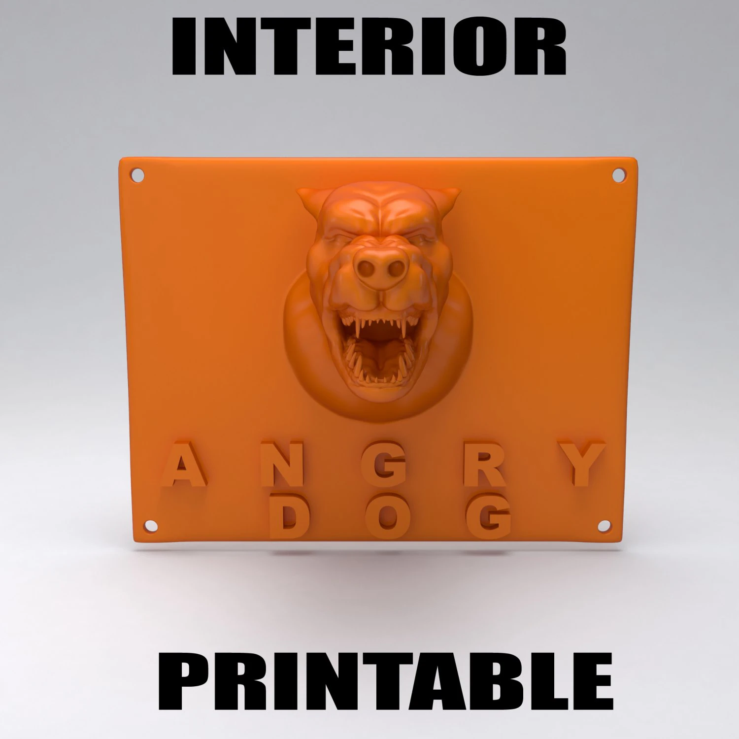angrydog 3D Print Model .c4d .max .obj .3ds .fbx .stl .blend