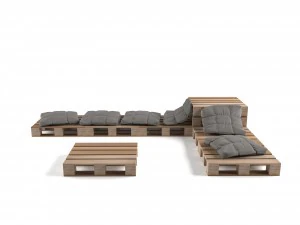 pallet con cuscini Modello 3D