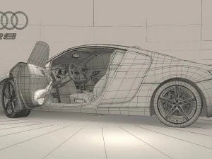 audi r8 v8 - high quality 3D Model