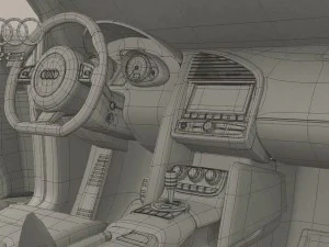 audi r8 v8 - high quality 3D Model