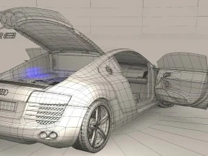 audi r8 v8 - high quality 3D Model