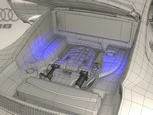 audi r8 v8 - high quality 3D Model