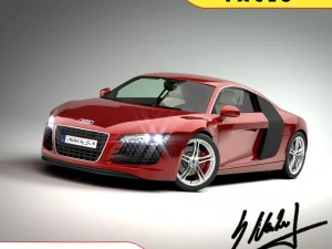 audi r8 v8 - висока якість 3D Модель