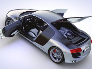 audi r8 v8 - high quality 3D 모델