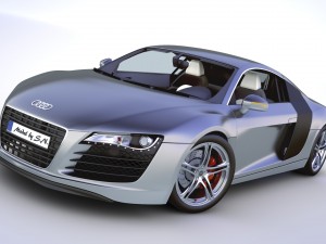 audi r8 v8 - high quality 3D 모델