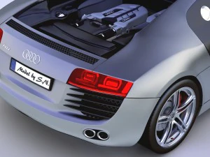 audi r8 v8 - high quality 3D Model