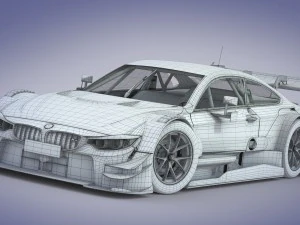 bmw m4 dtm 2014 - 2015 3D Model