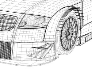 audi tt-r dtm 2003 3D Model