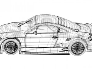audi tt-r dtm 2003 3D 模型
