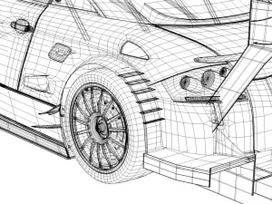 audi tt-r dtm 2003 3D Model