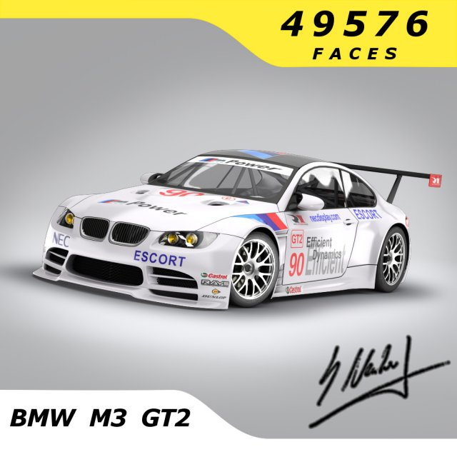 bmw m3 gt - gt2 - gt3 Model 3D .c4d .max .obj .3ds .fbx .stl .blend 