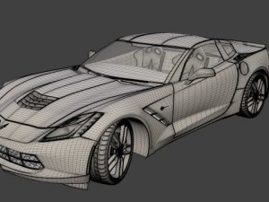 chevrolet corvette c7 stingray - 2014 Modèle 3D