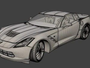 chevrolet corvette c7 stingray - 2014 3D Model