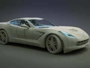 chevrolet corvette c7 stingray - 2014 3D Model