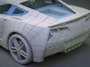 chevrolet corvette c7 stingray - 2014 3D Model