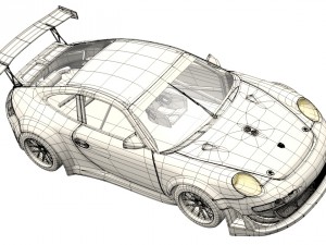 porsche gt3 rsr Model 3D