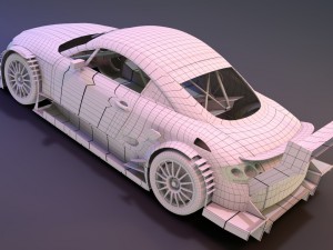 audi tt - tt-r dtm 2003 hasseroder 3D Model