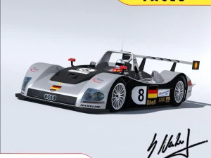 audi r8r 1999 - lemans gamemodel Modelo 3D
