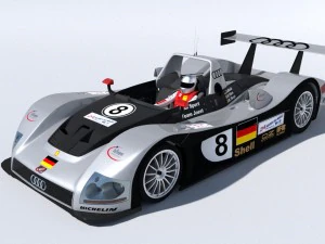 audi r8r 1999 - lemans gamemodel 3D Model